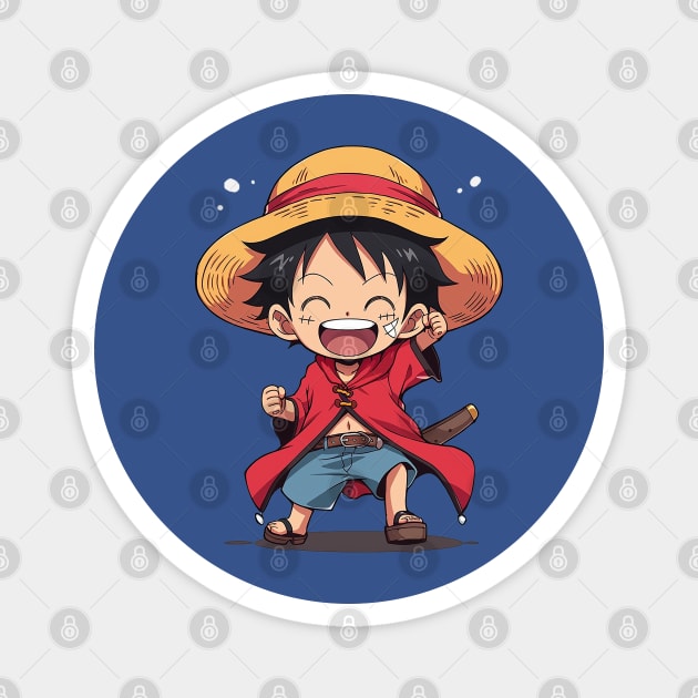 luffy Magnet by skatermoment